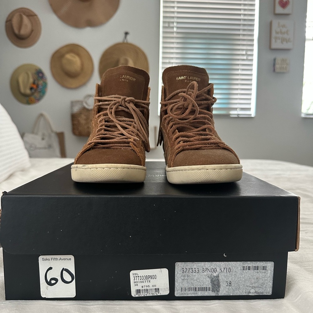 Saint Laurent Suede Brown High-Tops